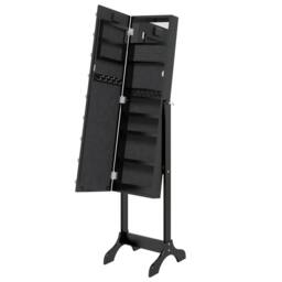 Berkfield Home Beautiful Free-Standing Mirror with LED Black 34x37x146 cm - Size: 34 x 37 x 146 cm - thumbnail 9
