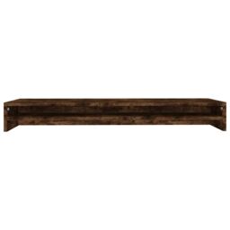 Berkfield Home Monitor Stand Smoked Oak 100x24x13 cm Engineered Wood in Brown - Size: 100 x 24 x 13 cm - thumbnail 4