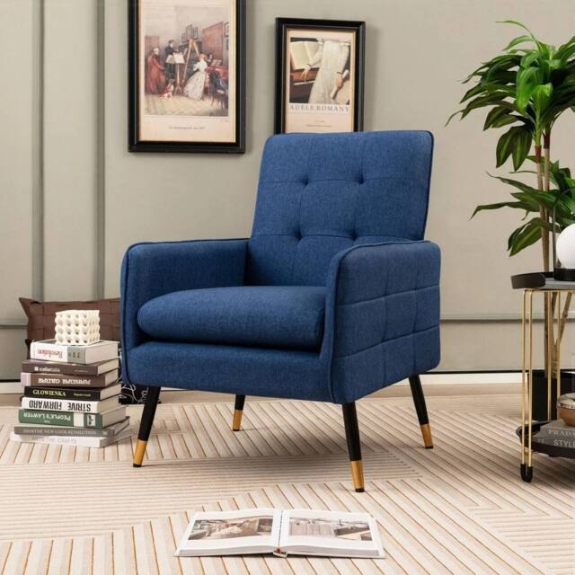 Kelvenix Accent Armchair for Living Room in Blue - Size: 0.6m2 - image 1