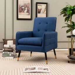 Kelvenix Accent Armchair for Living Room in Blue - Size: 0.6m2 - thumbnail 1