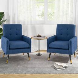 Kelvenix Accent Armchair for Living Room in Blue - Size: 0.6m2 - thumbnail 4