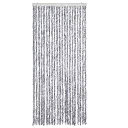 Berkfield Home Insect Curtain White & Grey 90x220 cm Chenille - thumbnail 3