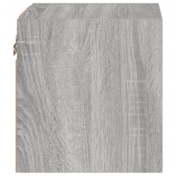 Berkfield Home TV Wall Cabinet with LED Lights Grey Sonoma 30x28.5x30 cm - thumbnail 9
