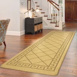 Smart Living Tribela Heavy Duty Machine Washable Hallway Kitchen Non Slip Door Mat in Gold - Size: 80 cm x 300 cm - thumbnail 2