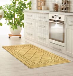 Smart Living Tribela Heavy Duty Machine Washable Hallway Kitchen Non Slip Door Mat in Gold - Size: 80 cm x 300 cm - thumbnail 3