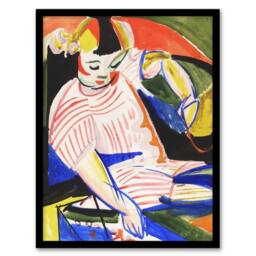 Artery8 Child Colourful Painting Henry Lyman Sayen Framed Wall Art Print - Size: A4 - thumbnail 1