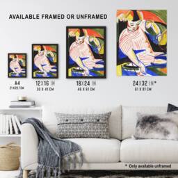 Artery8 Child Colourful Painting Henry Lyman Sayen Framed Wall Art Print - Size: A4 - thumbnail 3