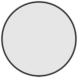 Berkfield Home Wall Mirror Black √ò 40 cm Round - thumbnail 2