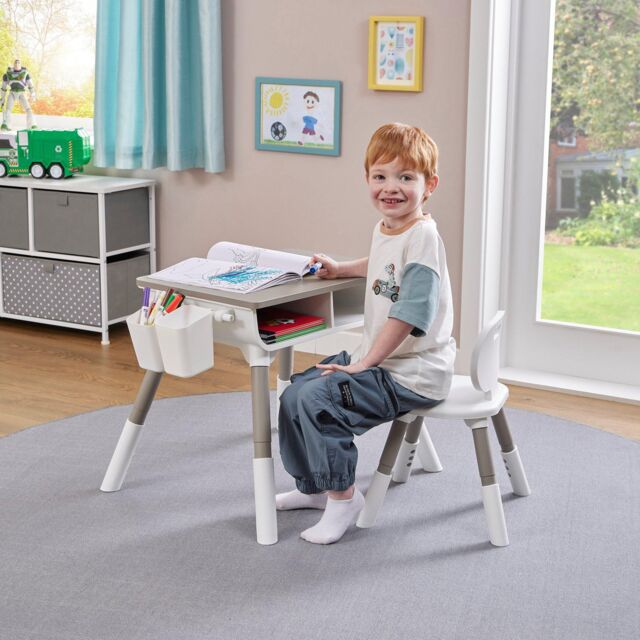 Liberty House Toys Scandi Height Adjustable Table & Chair Set in Grey - image 1