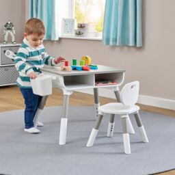 Liberty House Toys Scandi Height Adjustable Table & Chair Set in Grey - thumbnail 2