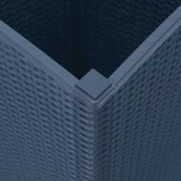 Berkfield Home Garden Planters 2 pcs Blue Grey 32.5x32.5x57 cm PP in Dark Blue - thumbnail 8