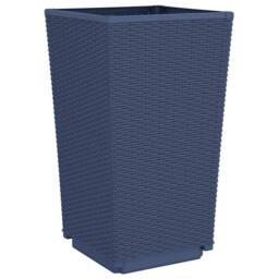 Berkfield Home Garden Planters 2 pcs Blue Grey 32.5x32.5x57 cm PP in Dark Blue - thumbnail 7