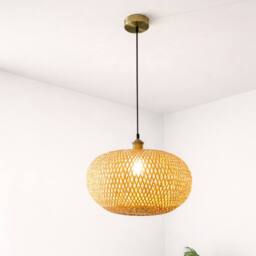 CGC Lighting Arden Bamboo Easy Fit Hand Made Lampshade in Beige - thumbnail 3