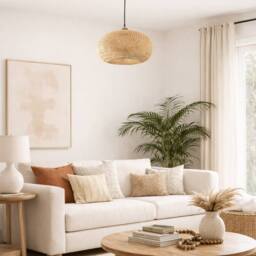 CGC Lighting Arden Bamboo Easy Fit Hand Made Lampshade in Beige - thumbnail 2