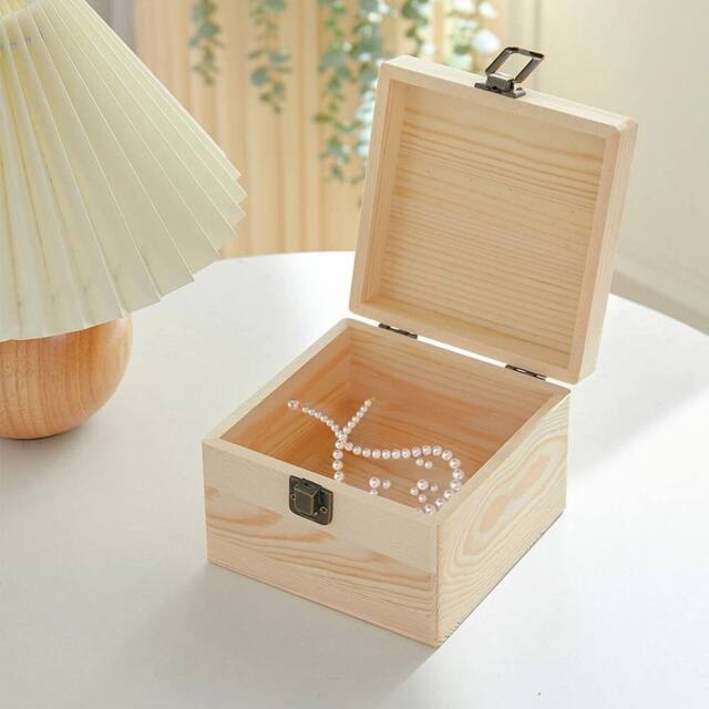 KORVIXA Large Pine Wooden Storage Box Jewellery in Natural - Size: 500mm - image 1