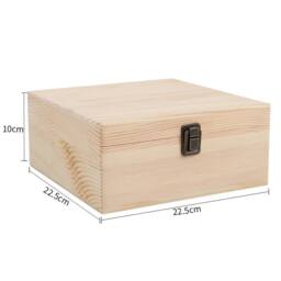 KORVIXA Large Pine Wooden Storage Box Jewellery in Natural - Size: 500mm - thumbnail 2