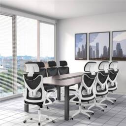 Kelvenix High Back Mesh Office Chair White/Black in Black - Size: 0.6m2 - thumbnail 4
