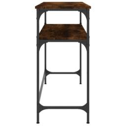 Berkfield Home Console Table Smoked Oak 100x35.5x75 cm Engineered Wood in Brown - thumbnail 5