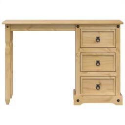 Berkfield Home Dressing Table Corona 110x50x75 cm Solid Wood Pine in Brown - Size: 110 x 50 x 75 cm - thumbnail 4