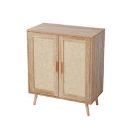 FORGEVIO Sideboard Storage Cabinet Hallway Kitchen Side Unit Cupboard in Brown - thumbnail 1