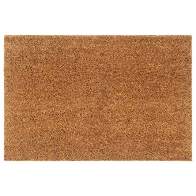 Berkfield Home Door Mat Natural 60x90 cm Tufted Coir in Brown - image 1