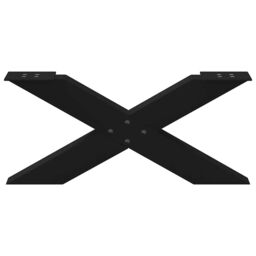 Berkfield Home Coffee Table Legs X-Shaped 2 pcs Black 70x(30-31) cm Steel - thumbnail 5