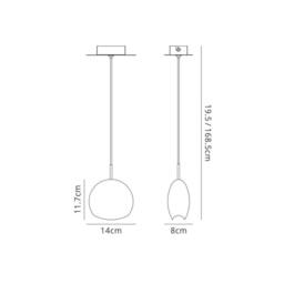 Netlighting Lens Ceiling Pendant 14cm Round 1 x G9 (Max 8W) Chrome Glass in Grey - thumbnail 2