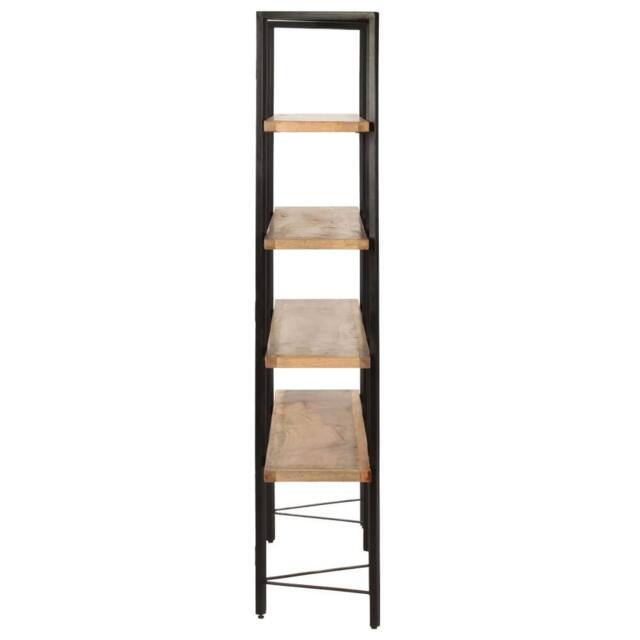 Berkfield Home Beautiful 4-Tier Bookcase 160x35x160 cm Solid Mango Wood in Brown - Size: 160 x 35 x 160 cm - image 1