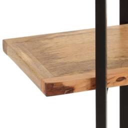 Berkfield Home Beautiful 4-Tier Bookcase 160x35x160 cm Solid Mango Wood in Brown - Size: 160 x 35 x 160 cm - thumbnail 5