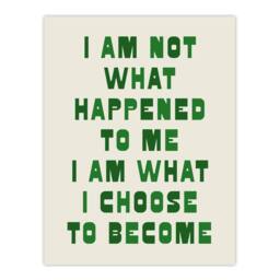 "Artery8 I Am What I Choose To Become Bold Inspirational Wall Art Print in Green - Size: W12"" x H16""" - thumbnail 1