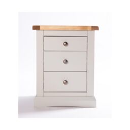Cabinet Bits Loreo 3 Drawer Bedside Table in Light Grey