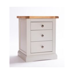Cabinet Bits Loreo 3 Drawer Bedside Table in Light Grey - thumbnail 2