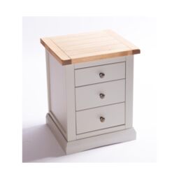 Cabinet Bits Loreo 3 Drawer Bedside Table in Light Grey - thumbnail 3