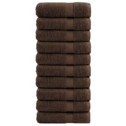 Berkfield Home Premium Shower Towels SOLUND 10pcs Brown 70x140cm 600gsm