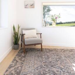 Kukoon Machine Washable Natural Jute Blend Distressed Beige Area Rug in Taupe - Size: 80 cm x 150 cm - thumbnail 3