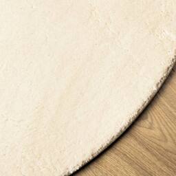 Berkfield Home Rug HUARTE Short Pile Soft & Washable Cream √ò 120 cm - Size: Medium - thumbnail 4
