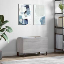 Berkfield Home Record Cabinet Grey Sonoma 74.5x38x48 cm Engineered Wood