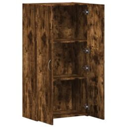 Berkfield Home File Cabinet Smoked Oak 60x32x115 cm Engineered Wood in Brown - Size: 60 x 32 x 115 cm - thumbnail 7