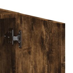Berkfield Home File Cabinet Smoked Oak 60x32x115 cm Engineered Wood in Brown - Size: 60 x 32 x 115 cm - thumbnail 8