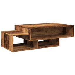 Berkfield Home Decorative Coffee Table Old Wood 105x55x32 cm Engineered Wood in Brown - Size: 105 x 55 x 32 cm - thumbnail 3