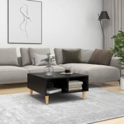 Berkfield Home Decorative Coffee Table Black 60x60x30 cm Engineered Wood - Size: 60 x 60 x 30 cm - thumbnail 2
