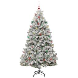 Berkfield Home Artificial Christmas Tree Green & White 240 cm PVC & Metal - thumbnail 6