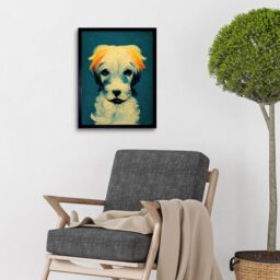 "Artery8 Wall Art Print Border Terrier Dog Art Framed in Black - Size: W12"" x H16""" - thumbnail 2