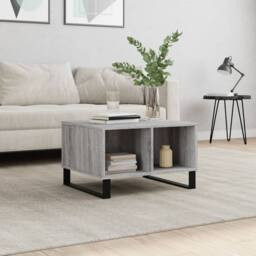 Berkfield Home Coffee Table Grey Sonoma 60x50x36.5 cm Engineered Wood - thumbnail 2