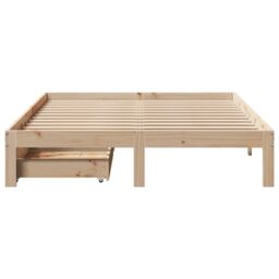 Berkfield Home Bed Frame with Drawers without Mattress 140x200 cm in Brown - thumbnail 4