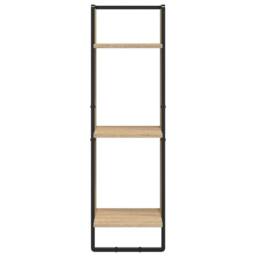 Berkfield Home 3-Tier Wall Shelf Sonoma Oak 30x25x100 cm Engineered Wood in Brown - Size: 30 x 25 x 100 cm - thumbnail 4