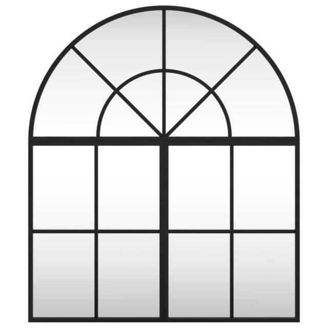 Berkfield Home Wall Mirror Black 60x70 cm Arch Iron - image 1