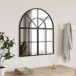 Berkfield Home Wall Mirror Black 60x70 cm Arch Iron - thumbnail 2
