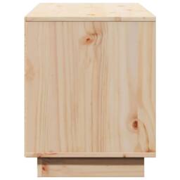 Berkfield Home TV Cabinet 110.5x35x44 cm Solid Wood Pine in Light Tan - thumbnail 7