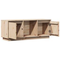 Berkfield Home TV Cabinet 110.5x35x44 cm Solid Wood Pine in Light Tan - thumbnail 6